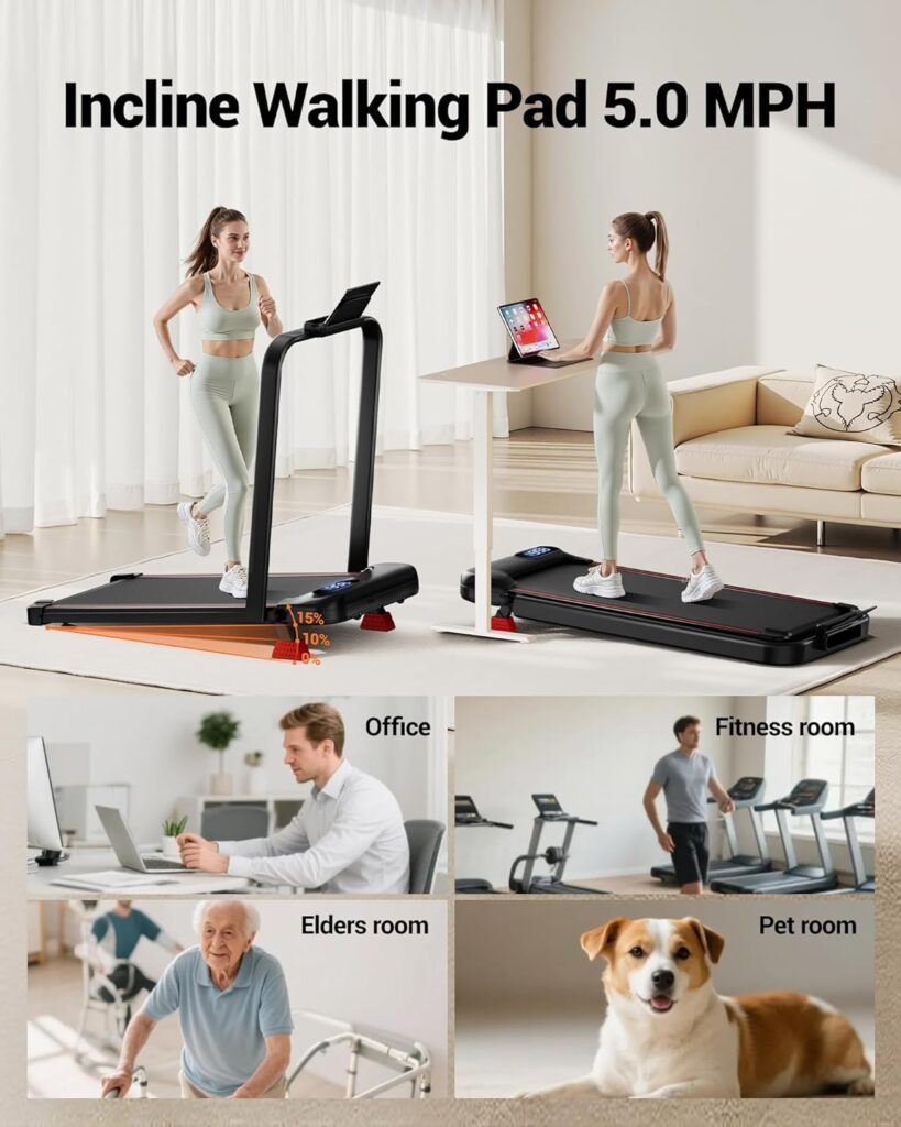 LONTEK Walking Padl with 15% Incline