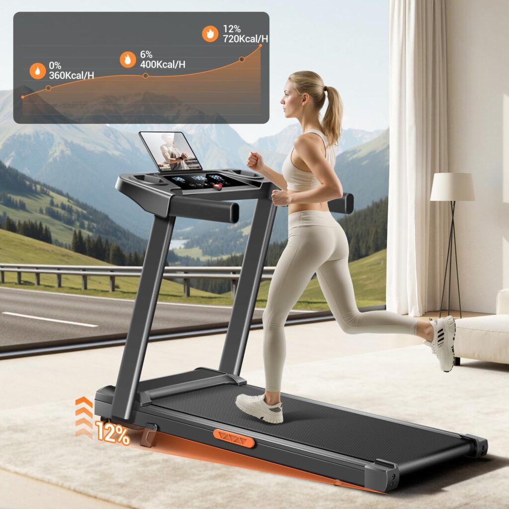 LONTEK 3-in-1 Treadmill with Handle for Home