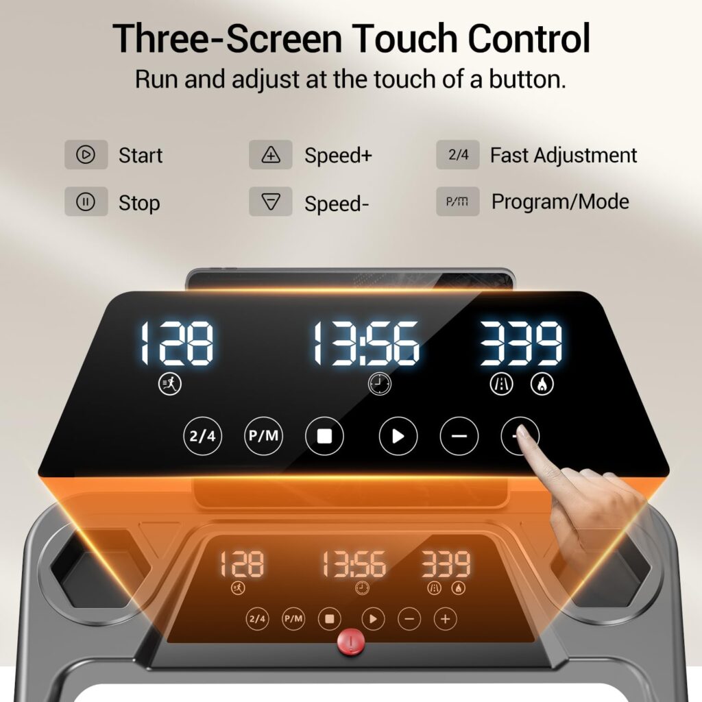 LONTEK 3-in-1 Treadmill with  Triple LED Display