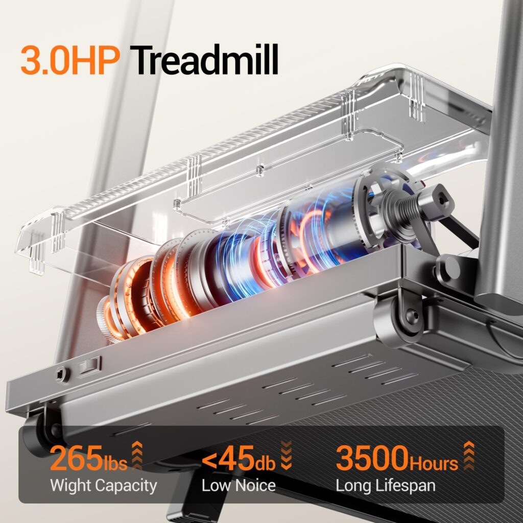 LONTEK 3-in-1 Treadmill with Handle – Foldable Treadmill with 3.0HP Motor
