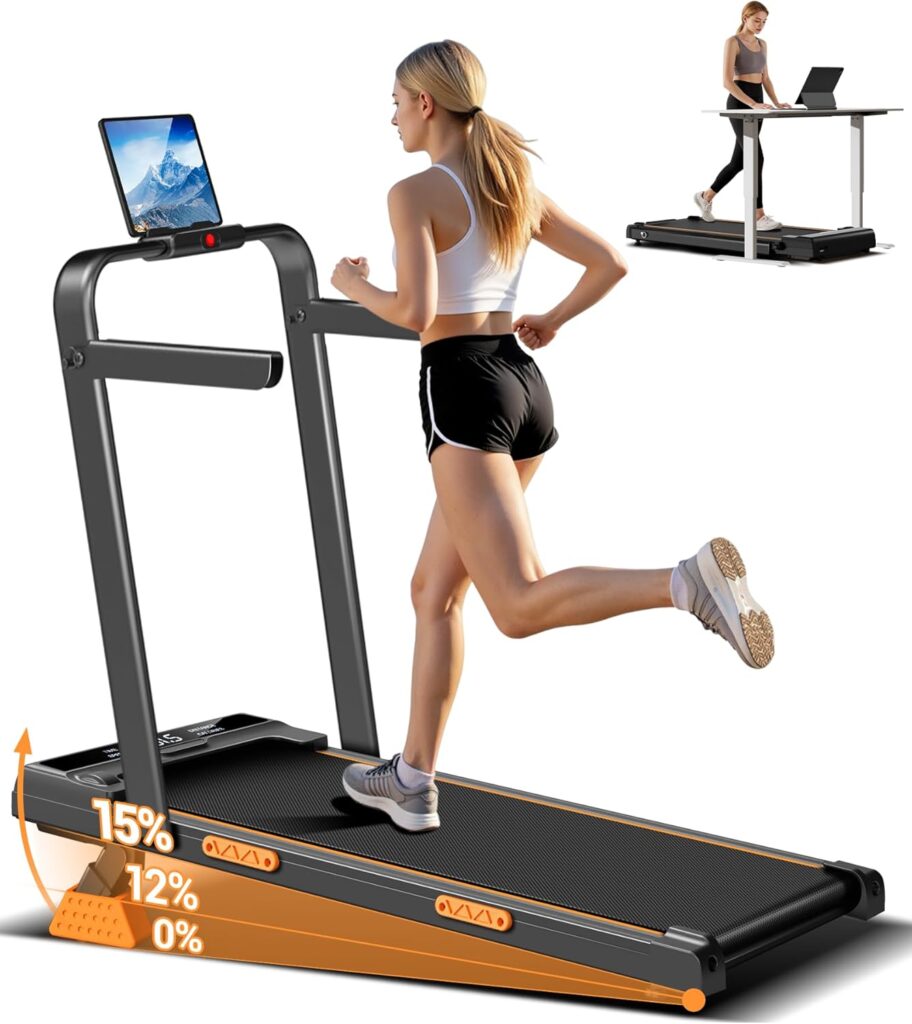 LONTEK 3-in-1 Walking Pad Treadmill with 16% Incline