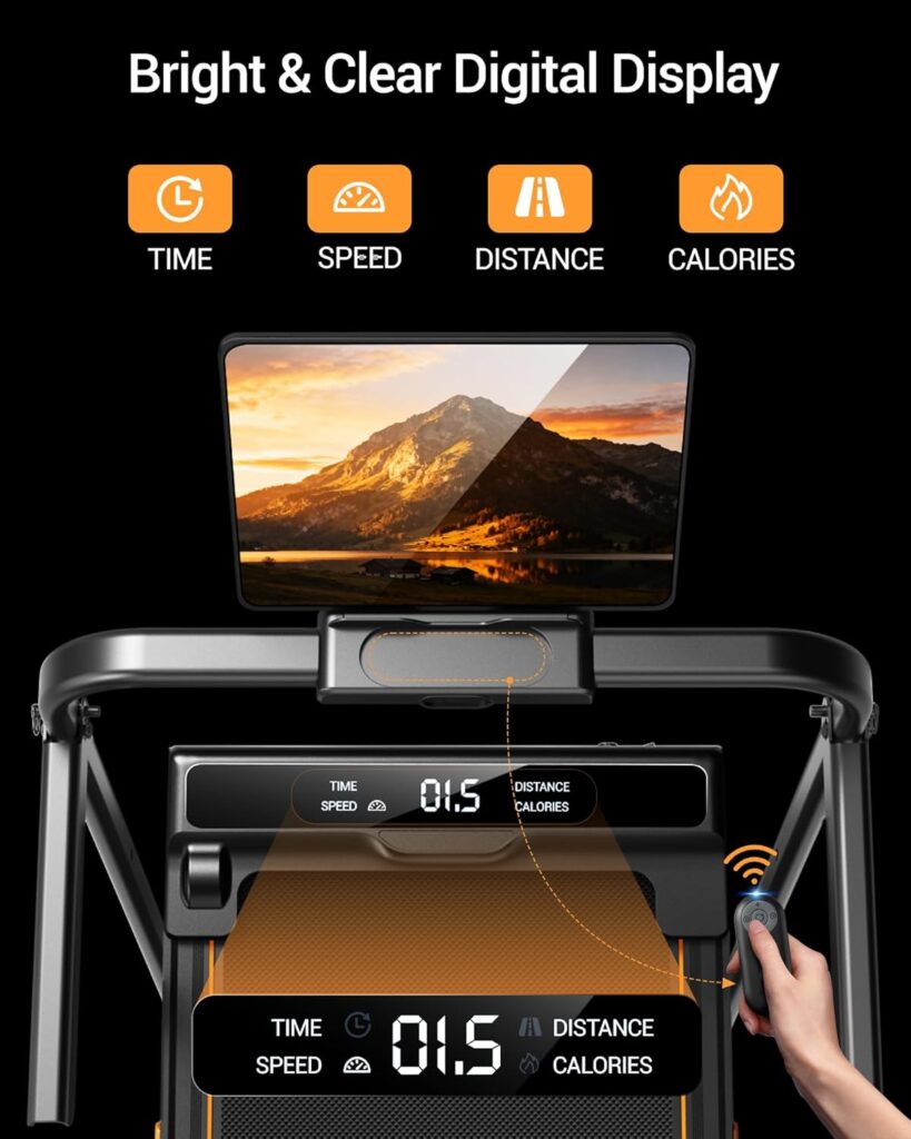 LONTEK X5F Walking Pad Treadmill display