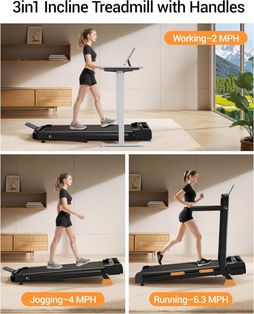 LONTEK 3-in-1 Walking Pad Treadmill modes